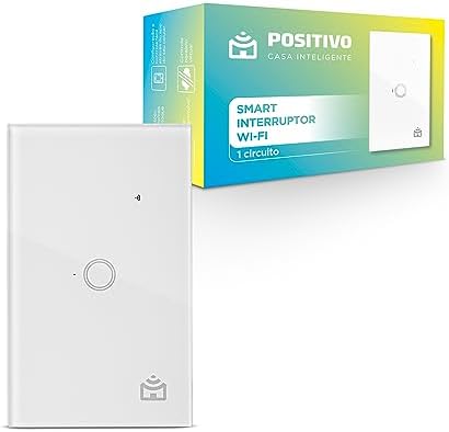 Smart Interruptor Wi-Fi Positivo Casa Inteligente, 1 Botão, Touch...