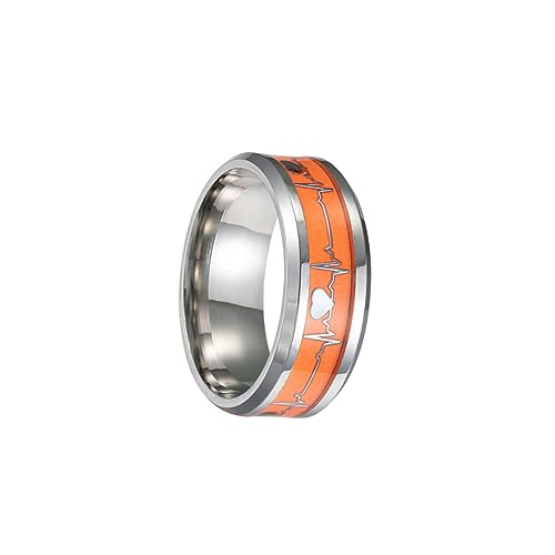 Bague lumineuse vintage femme pour un look d'humeur orange foncé