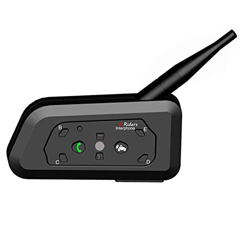XBJSY Casco De Intercomunicador Bluetooth Auriculares Comunicación De Motocicleta Intercomunicador 6 Riders...