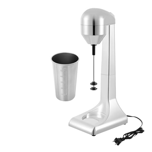 ​Electric Milk Shake Blender 100W 22000 RPM Stainless Steel Commercial Drink Mixer with 500ml Cup for Milk Tea Shops, Restaurants​