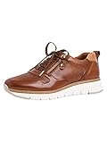 Tamaris Damen Low-Top Sneaker, Frauen Halbschuhe,Wedge,Keilabsatz,Heel,weiblich,Lady,Ladies,Women's,Woman,schnürschuhe,keil,Cognac,38 EU / 5 UK