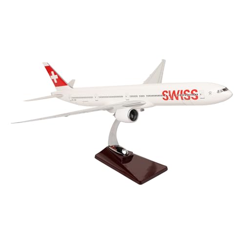 Image of Toys Uncle Diecast Aeroplane Scale Model, (46 cm B777 Swiss), Multicolor