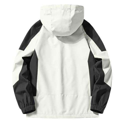 Cortavientos impermeable de mujer con capucha y cremallera para lluvia 6