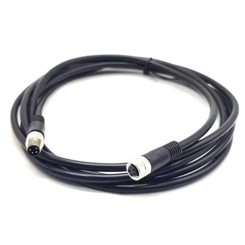 2 Pcs M8 4 Pin Serial Cable Conector Impermeable miniatura 3