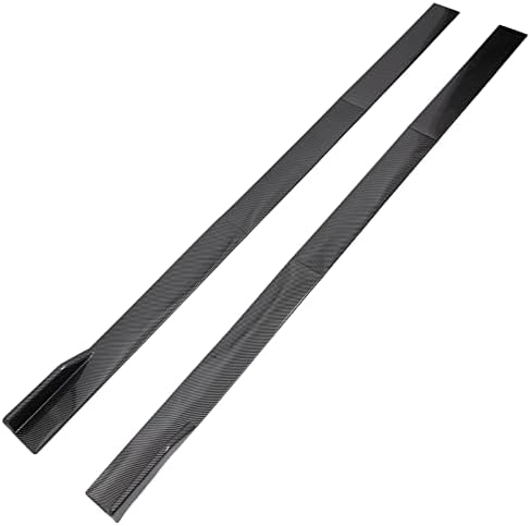 AUTOXBERT 2m Carbon Black Universal Car Side Skirts Extension Rocker ...