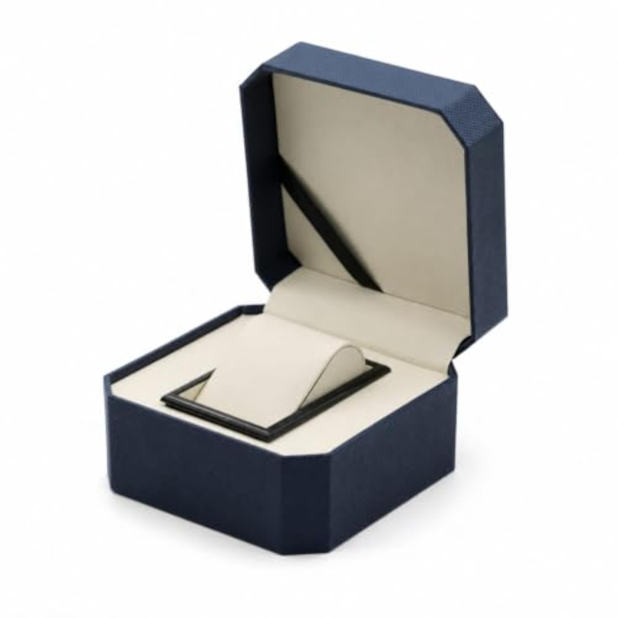 Compact Textured Octagonal Watch Holder Box
