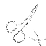 Eyebrow Tweezers Women Stainless Steel Professional Scissors Tweezers Slant Flat Tip Scissor Tweezer, Professional Hair Removal Tweezer Flat Tip, Eyebrow & Hair Plucker for Women and Men