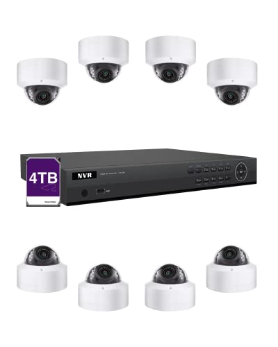 LINOVISION POE Security Camera System with 16 Channel 4K Hik Connect NVR, 4TB HDD, (8) 6MP Outdoor PoE Dome Cameras with Mic for One Way Audio, Guarding Vision App, Surveillance for Business LINOVISION POE Security Camera System with 16 Channel 4K Hik Connect NVR, 4TB HDD, (8) 6MP Outdoor PoE Dome Cameras with Mic for One Way Audio, Guarding Vision App, Surveillance for Business