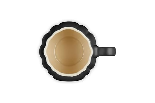 Image of Le Creuset Stoneware Pumpkin Mug with Lid, 14 oz., Licorice