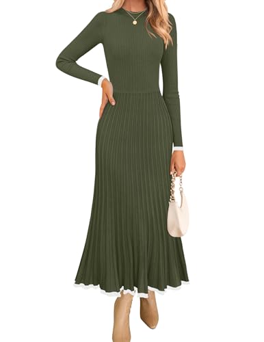 ZESICA Women's Long Sleeve Sweater Dress Fall 2025...