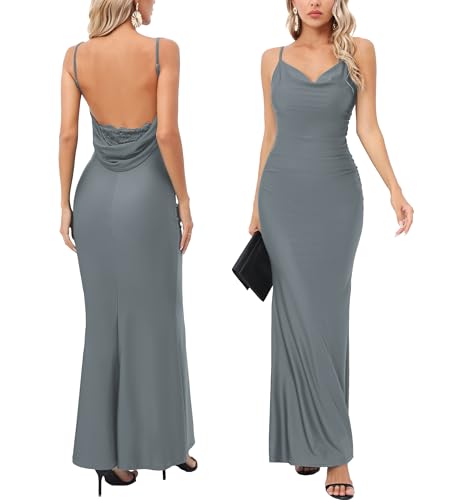 Capuffy Drape Neck Maxi Dress