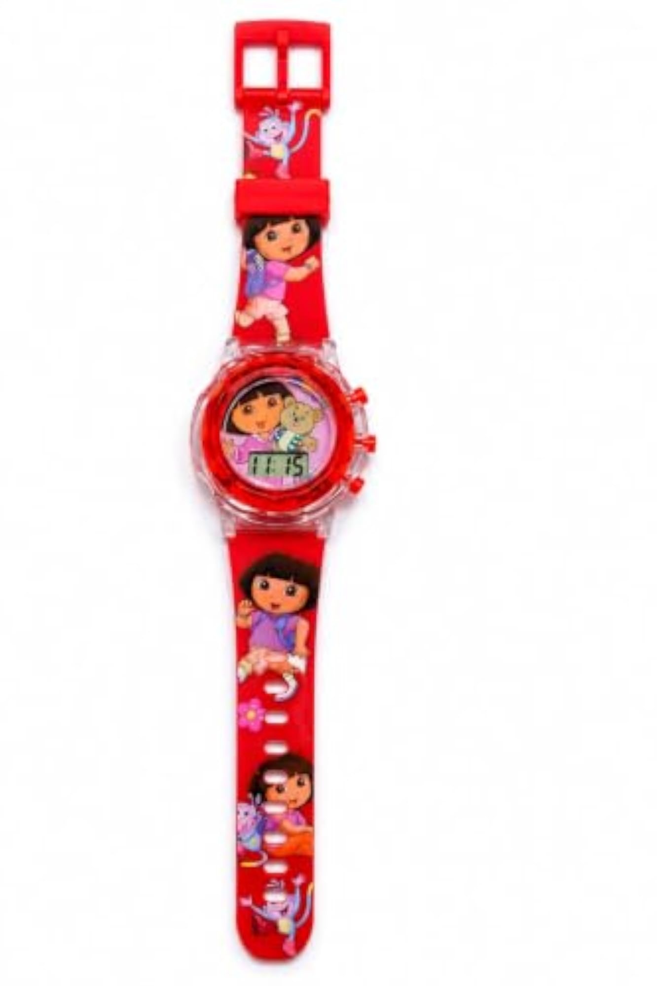 Kids Dora Theme Digital Watch for Girls, Adjustable Silicone Strap