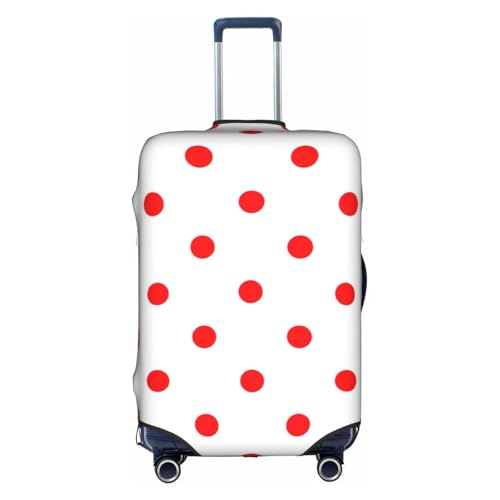 Housse de protection élastique lavable anti-rayures pour valise à pois 45,7 à 81,3 cm, blanc, M