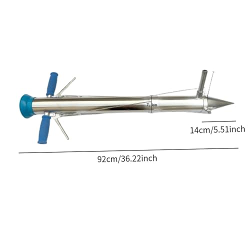 Generic Long Handheld Bulb Planter Garden Tool Versatile Lawn Tool Stainless Steel Heavy Duty Sturdy Sod Plugger for Transplanting, Double Handle