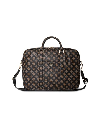 Image of CG MOBILE GUESS 15-Inch Laptop Messenger Bag [Official Licensed], PU Leather with 4G Print, Zipper Handle, Strap & Triangle Logo, Protective Laptop /MacBook Carrying & Crossbody Bag