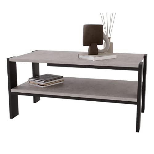 Table d'appoint ANGI grise de 50x92x44 cm pour le salon