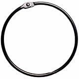 Black Book Binder Rings Clips (8 Pack) 2.75 inch Loose Leaf Ring for Index Cards Note Paper Metal Plated
