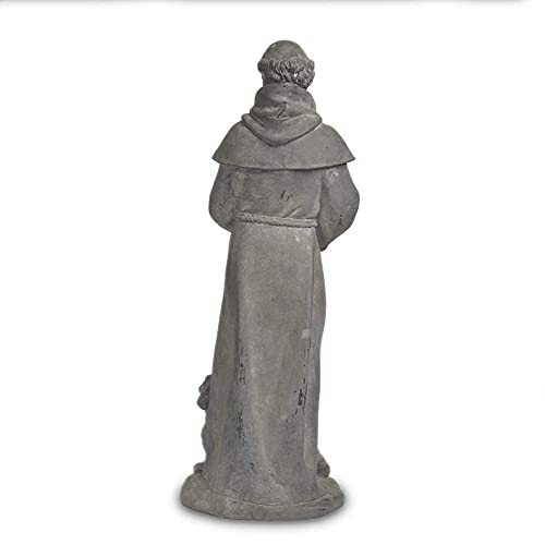 Newman House Studio Vintage St Francis Garden Statue - 15.2 Inch Resin Patron Of Animal Figurine Saint Francis Sculpture With Sheep For Garden Decor #TOP4