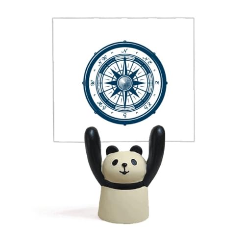 Boussole de l'armée et pince mémo panda dessin animé pour décoration de bureau