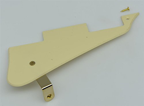 KAISH Single Cream 1 Ply LP Guitar Pickguard with Gold Bracket for Epiphone Les Paul - Image 2