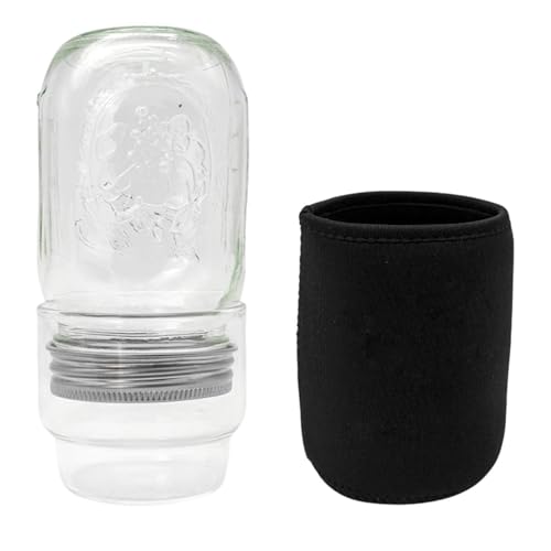 Kit de pot de germination en verre – Récipient de culture pour germes | Kit de culture de pousses de brocoli – Pour jardiniers, débutants, amateurs de...