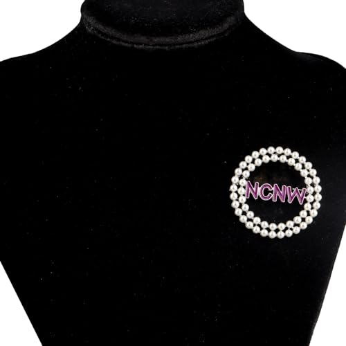 Image of CENWA Sorority Brooch Gift Purple and white Pearl brooch Pin Sisterhood Sorority Jewelry for Women