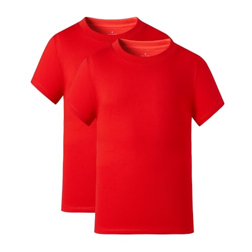 Image of Huata Boys Girls Short Sleeve Tee T-Shirt Crewneck 2 Packs