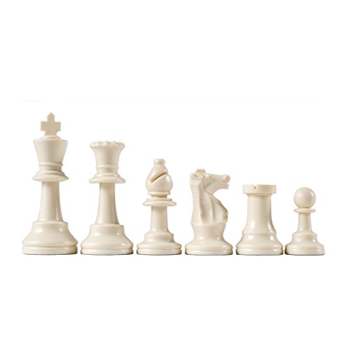 Wholesale Chess Triple Weighted Staunton Colored Pieces (White)