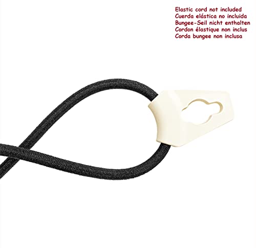 MAGMA 10 Befestigungsringe für Ankerschrauben Poolplane – Verankerungen für elastische und Spanner – Befestigung von elastischen Seilen – Markisen, Hüllen, Camping, Geschäfte, Zelte (weiß)