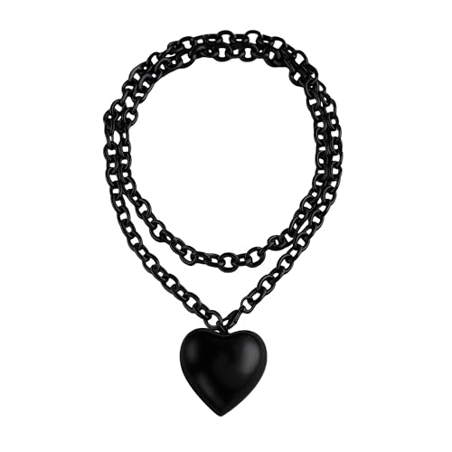 PanLuca Puffy Heart Pendant Necklace for Women