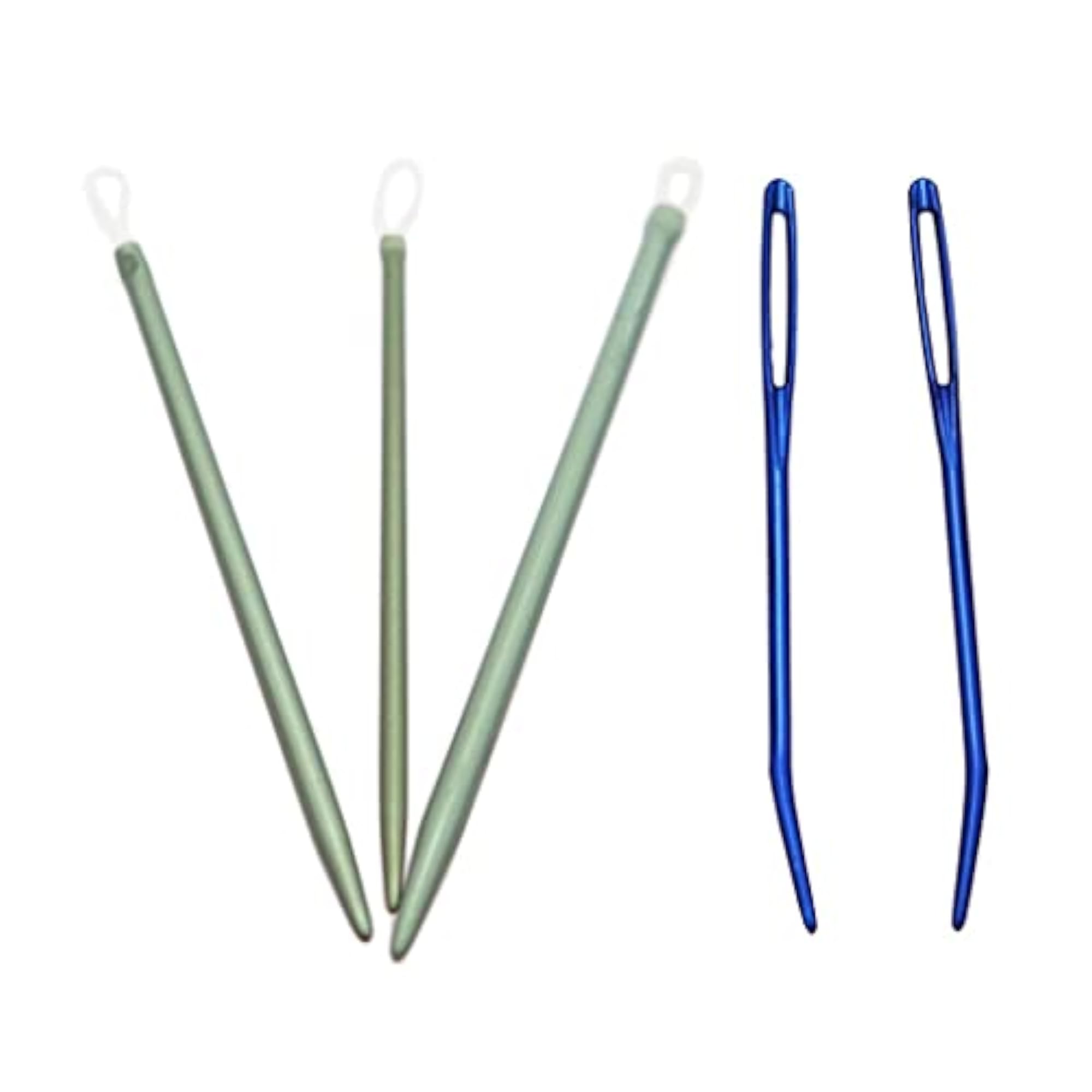 Aluminium Alloy Wool Needles + Large-Eye Bent Tip Tapestry Needles