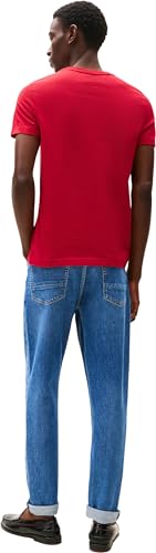 Tommy Hilfiger Herren T-Shirt Kurzarm Slim Fit, Rot (Medium Red), S – Ansicht 3