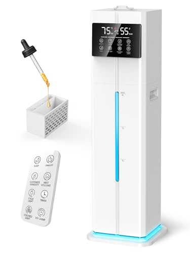 Cool Mist Humidifiers for Bedroom, Ultrasonic 2.4Gal 9L Quiet Top-Fill, Easy Clean with Essential...