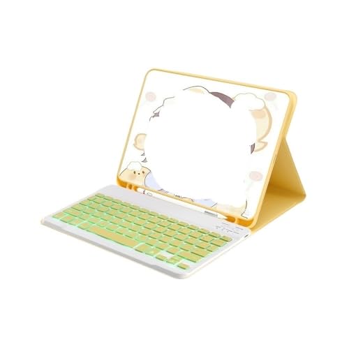 Teclado QWERTY retroiluminado en funda de cuero YSJX para iPad Pro 11 5.a generación