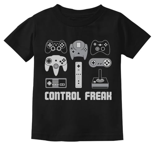 Tstars TeeStars - Video Game Control Freak Gaming Funny Gamer Youth Kids T-Shirt