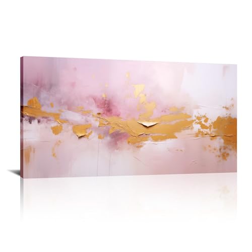 Image pour décoration murale de salon chic marbre rose et or