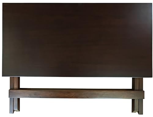 Image of fplus Teak Wood Folding Table 32x16x18 Inches | Foldable Side Table for Living Room, Bedroom & Balcony