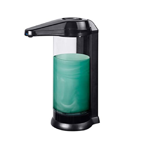 Bomba dispensadora de jabón de 499.0 g para baño, cocina, sin contacto, bomba de jabón automática, dispensador de ducha, dispensador de loción color blanco, negro, plateado (color: negro)