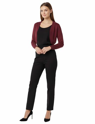 Image of Allsense Women's 3 /4 Sleeve Bolero Shrug for Dresses | Open Front Cropped Cardigan, Lightweight Knit Dress Cover Up