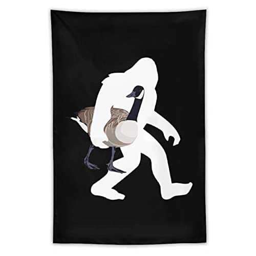 Bigfoot Carrying Canadian Goose Tapestry Home Decor Wall Hanging Tapestry Curtain Large Art Tapestry Yoga Picnic Mat 60"X90" #TOP18