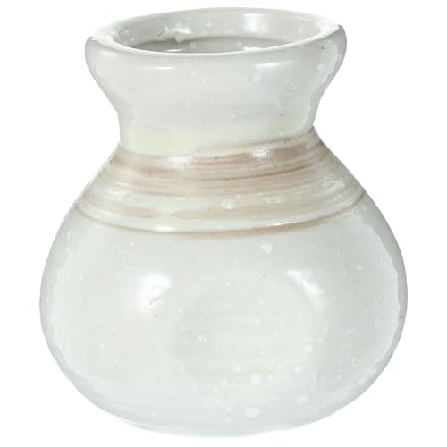 Alipis Ceramic Toothpick Holder Jar, Porcelain Small Vases Decor Japanese Style Toothpick Dispenser Box Mini Retro Vintage Flower Bottle Vase Cotton Swab Jar