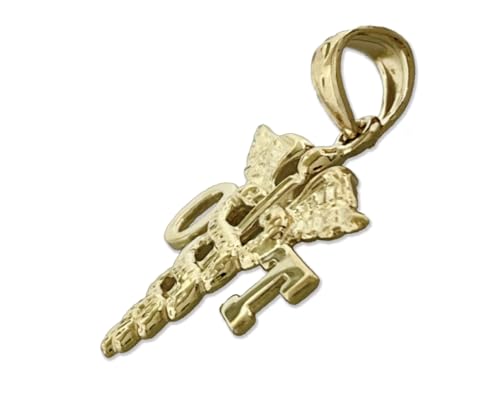14K Gold OT Occupational Therapist Caduceus Charm4