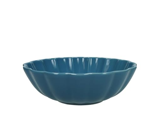 BRANDANI Ciotola Insalatiera Contenitore Calipso 51462 Rotonda 23cm Avio Blu Celeste Porcellana