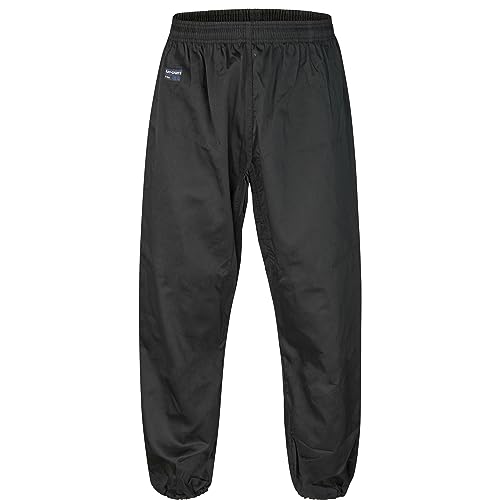 BAY Kung Fu Hose mit Bündchen SCHWARZ Tai Chi Wushu Wu SHU Wing Tsun Chun WT Baumwolle Kampfsporthose Yoga Pumphose Pump Traditionell Beine geschlossen Shaolin Budo Trainingshose (100)