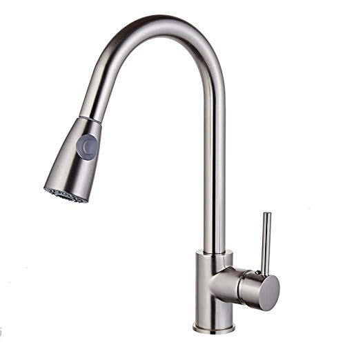 Mitigeur de lavabo haut de gamme en laiton massif nickel brossé