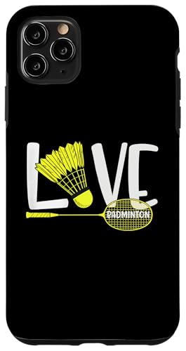 LOVE BADMINTON Cute Racket and Shuttlecock Sports Fan Player X}zP[X iPhone 11 Pro Max p
