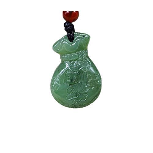 Pendentif en jade de Hetian naturel collier sac de fortune en jaspe véritable