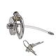 Flat Chastity Cage Rostfreier Stahl Peniskäfig Keuschheitskäfig Für Männer Mit Silikonschlauch Dark Lock Design, Gut Versteckt,Paare Bondage SM Sex Toys (40mm/1.57in)