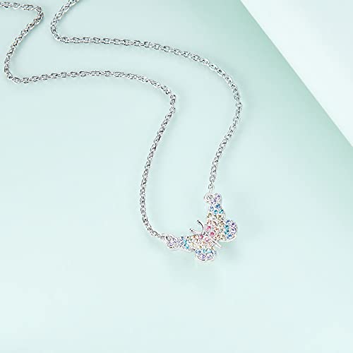 Butterfly Necklace Gifts for Girls Women,Butterfly Pendant Necklaces Jewelry Gift for Butterfly Lovers3