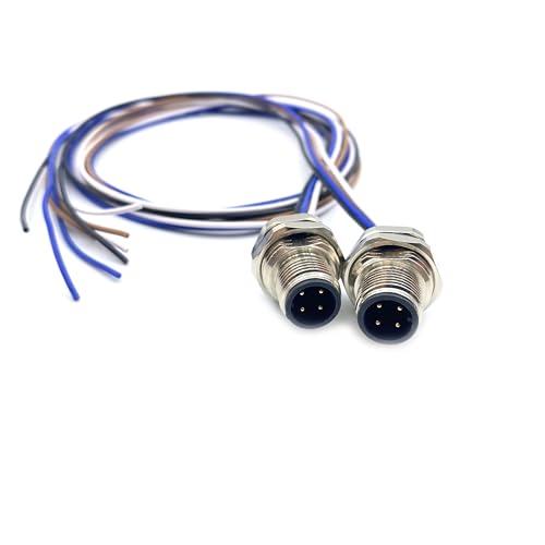 Conector macho M12 4 pines cable 0.5 m IP67 miniatura 1